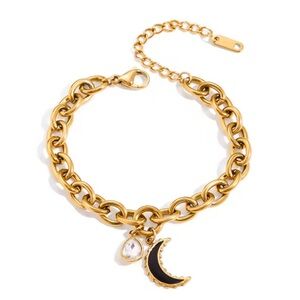 NEW 18K GOLD PLATED “LUNÉA” CHARM BRACELET
